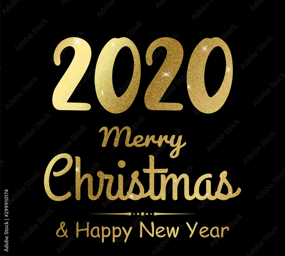 2020 golden New Year sign on winter holiday background. New Year illustration. 2020 golden New Year sign on winter holiday background. New Year illustration.