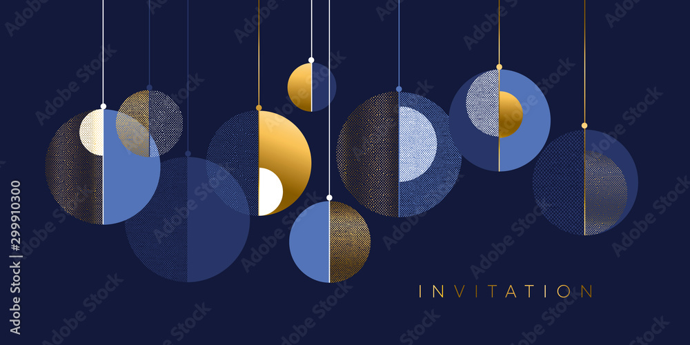 Christmas abstract bauble elegant geometric header