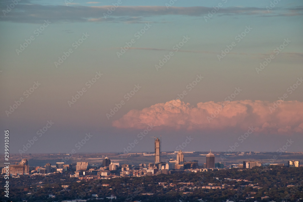 Johannesburg by sunset 