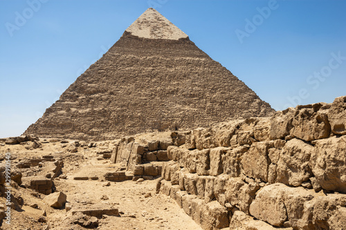 Road to Pyramid of Khafre  also read as Khafra  Khefren  or of Chephren is the second-tallest and second-largest of the Ancient Egyptian Pyramids of Giza