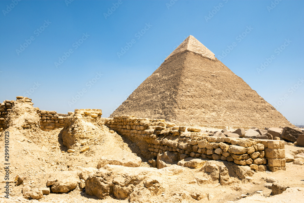 Pyramid of Khafre (also read as Khafra, Khefren) or of Chephren is the second-tallest and second-largest of the Ancient Egyptian Pyramids of Giza Pyramid of Khafre (also read as Khafra, Khefren) or of Chephren is the second-tallest and second-largest of the Ancient Egyptian Pyramids of Giza