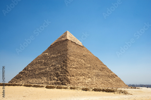 Pyramid of Khafre  also read as Khafra  Khefren  or of Chephren is the second-tallest and second-largest of the Ancient Egyptian Pyramids of Giza