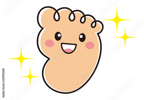足の裏 キャラクター ベクターイラスト