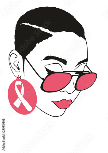 Woman with glasses svg, Breast cancer, Pink ribbon svg, Awareness Ribbon , Survive, Cut Files, File for Cricut,Silhouette, Instant download