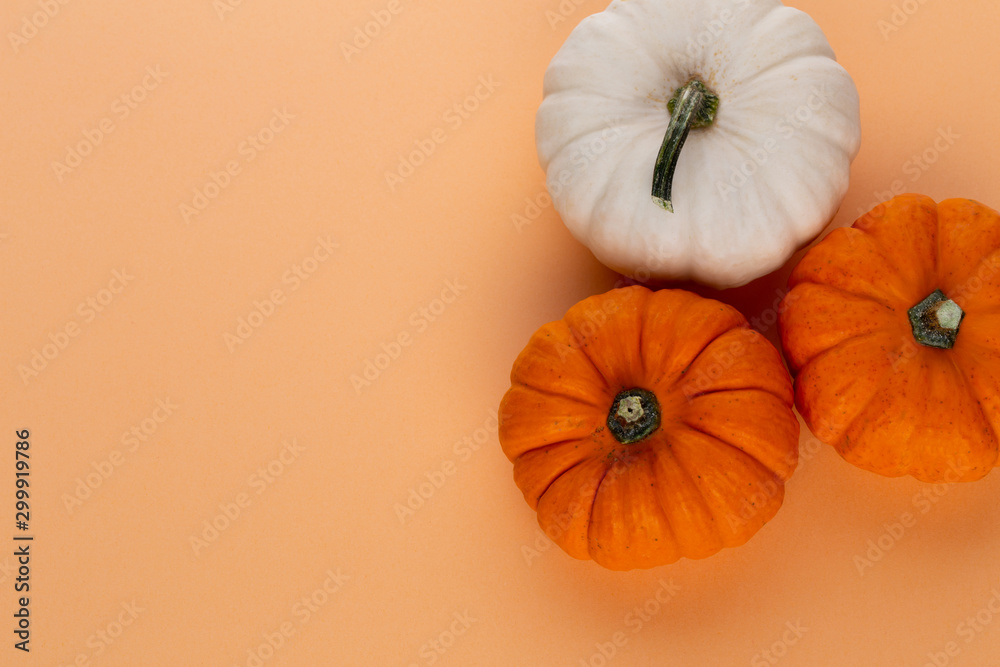 Creative Top view flat lay pumkin composition. Creative Top view flat lay pumkin composition.