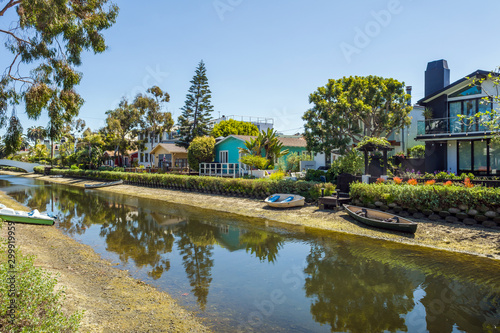 Venice Canal Historic District. Venice Canals in Southern California in Los Angeles. United States © vivoo