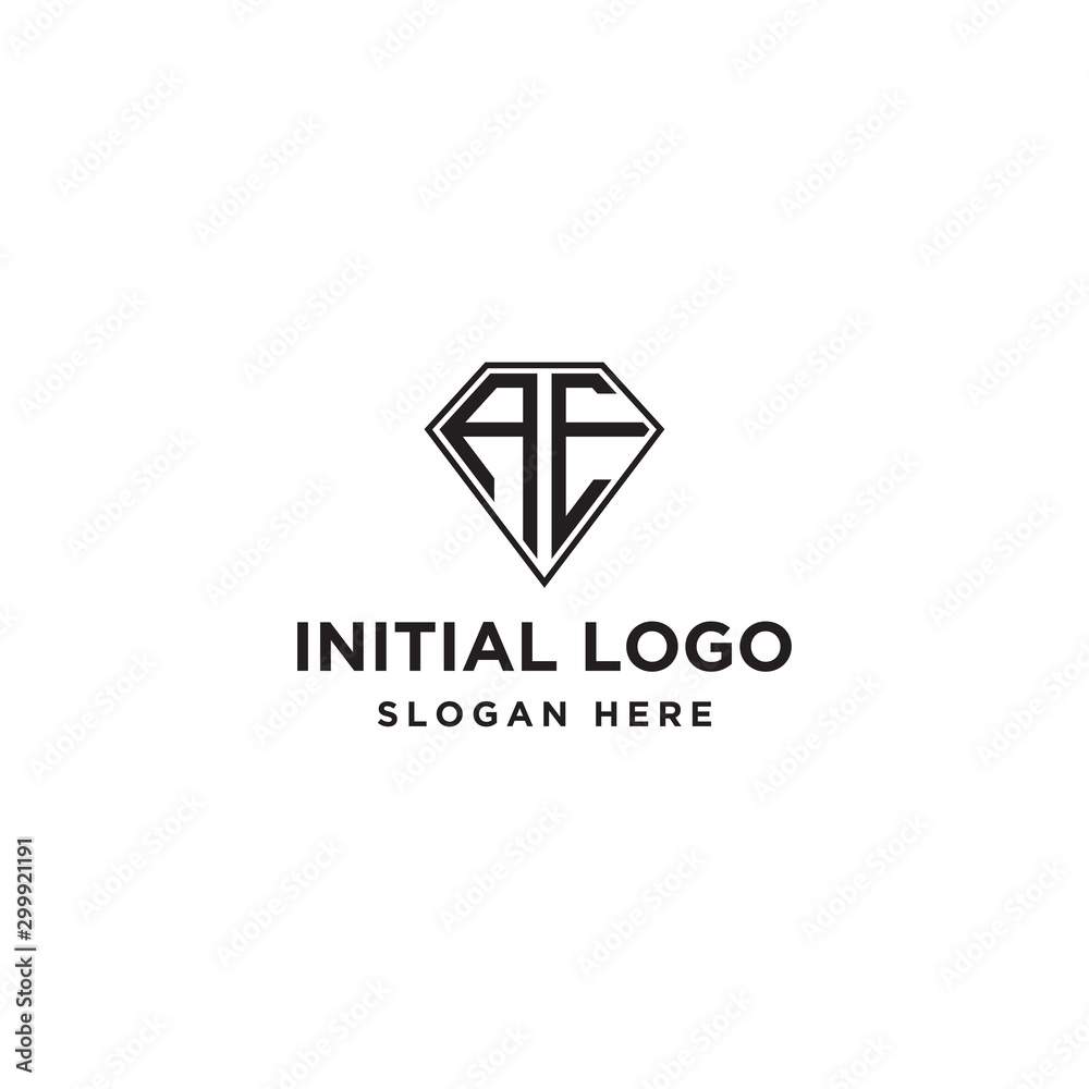 logo design inspiration for companies from the initial letters of the AE diamond logo icon. -Vector logo design inspiration for companies from the initial letters of the AE diamond logo icon. -Vector