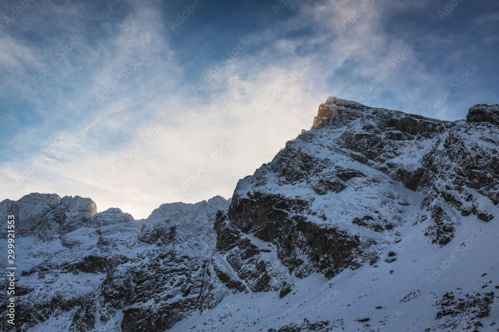 WInter landscape of Tatra Mountains in Poland Zakopane snow ski season