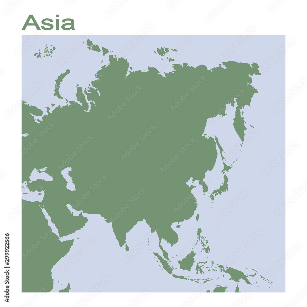 vector illustration with map of continent Asia vector illustration with map of continent Asia