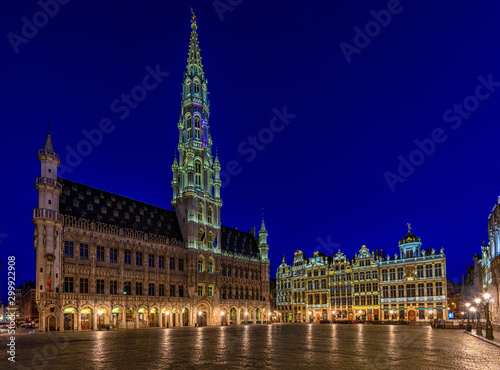 Grand Place (Grote Markt) with Maison du Roi (King's House or Breadhouse) in Brussels, Belgium. Grand Place is important tourist destination in Brussels. Cityscape of Brussels.