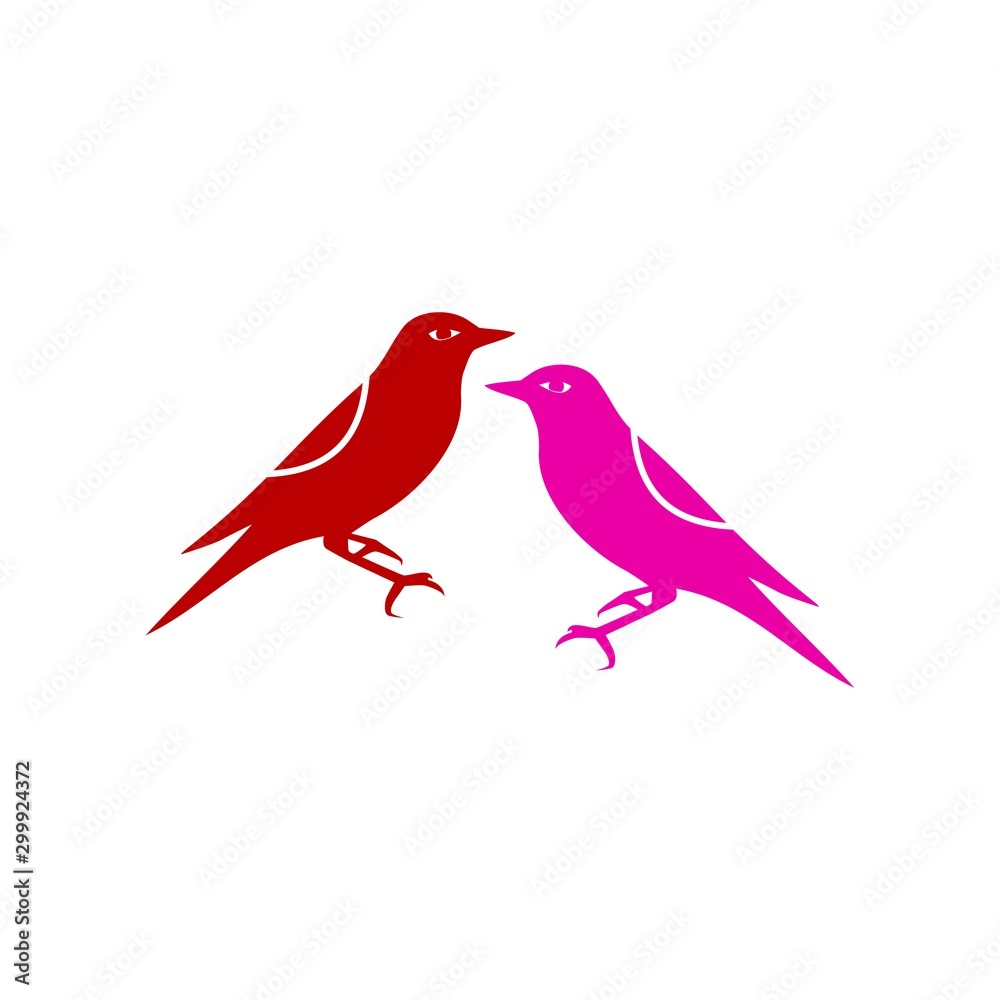 Fototapeta premium bird vector Icon, Illustration Bird Logo