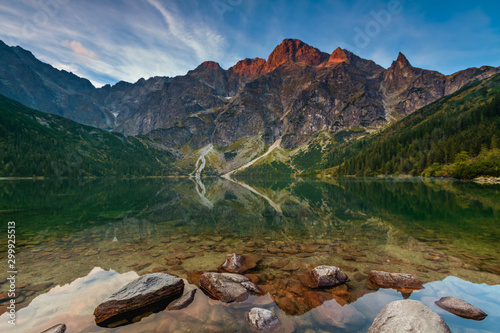 Tatra Mountains in Poland Morskie Oko Rysy Zakopane landscape photography in golden hour