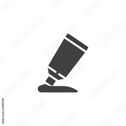 Ointment tube vector icon. filled flat sign for mobile concept and web design. Medicine cream tube glyph icon. Symbol, logo illustration. Vector graphics