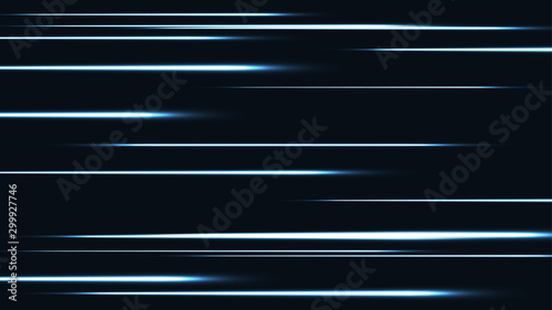 Tech light speed lines vector background