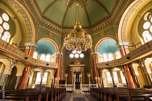 Interior of the Jewish synagogue in Sofia (Bulgaria) photo