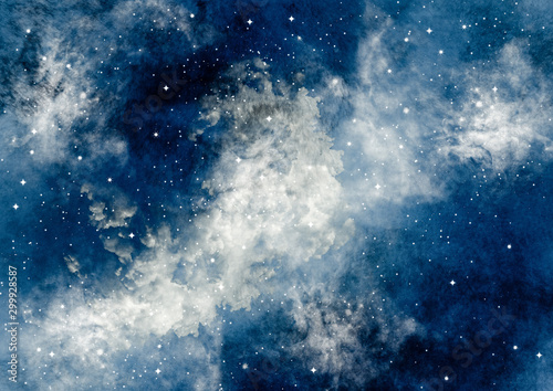 Galaxy background with stars and stardust. Galaxy wallpaper © Andrea