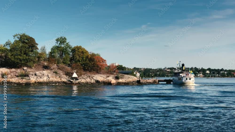 Boat Docking in Small Island of Stockholm Archipelago Boat Docking in Small Island of Stockholm Archipelago