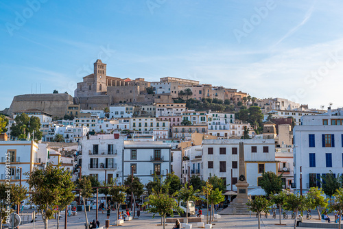 Ibiza old town view from the port