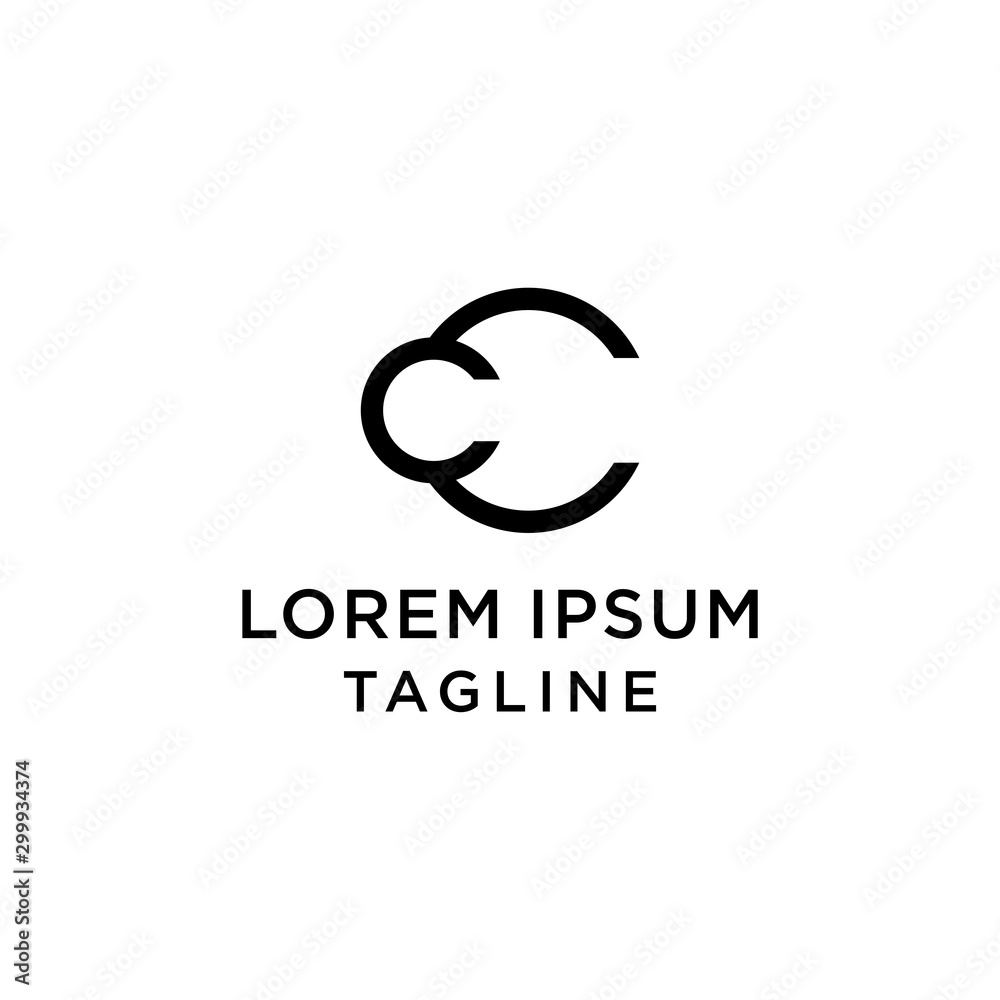 initial letter logo CC, CC logo template initial letter logo CC, CC logo template