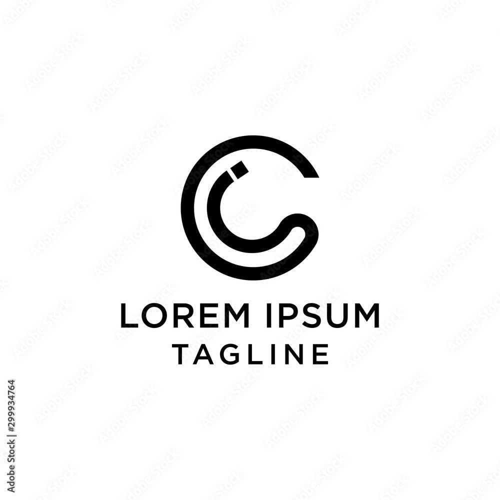 initial letter logo CI, IC logo template initial letter logo CI, IC logo template