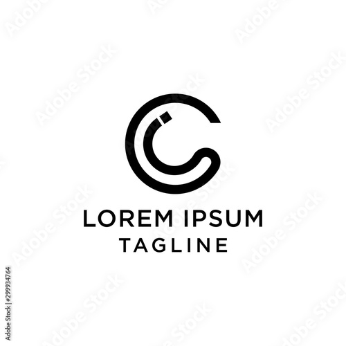 initial letter logo CI, IC logo template 
