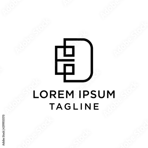 initial letter logo DE, ED logo template