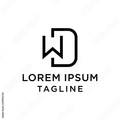 Free Download initial letter logo DW, WD logo template  - GFXLoad