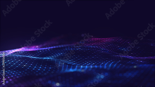 Abstract polygonal space low poly dark background with connecting dots and lines. Connection structure. Science background. Futuristic polygonal background. Triangular background. Wallpaper. Business