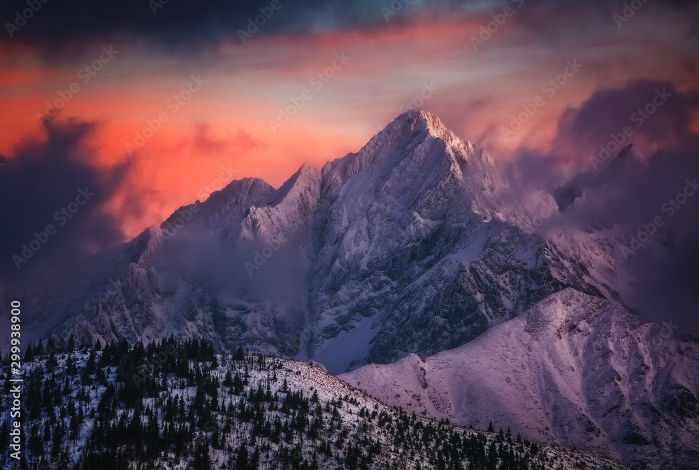 Winter in Tatra Mountains in Poland Zakopane  - obrazy, fototapety, plakaty 