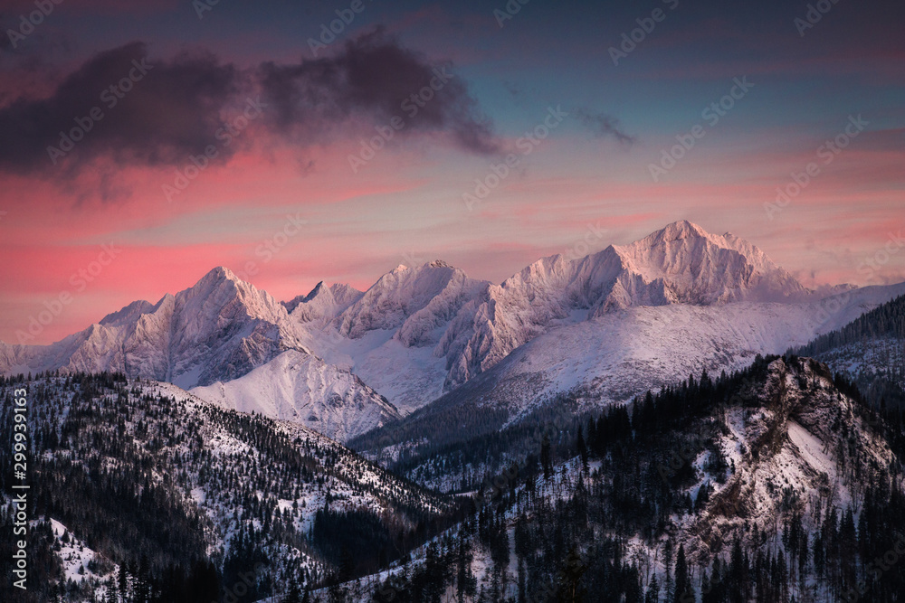 Winter in Tatra Mountains in Poland Zakopane