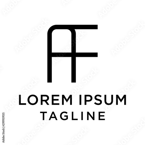 initial letter logo FA, AF logo template © Ina