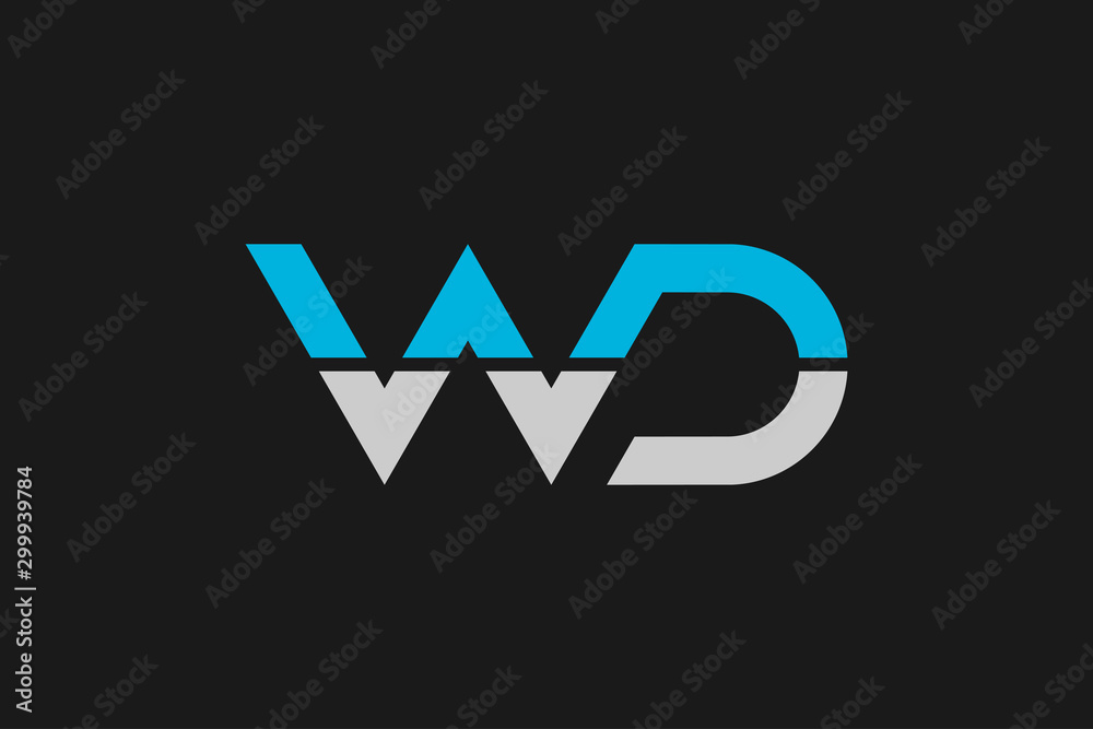Letter W and D Logo Design Vector Logo Concept Stock Vector | Adobe Stock