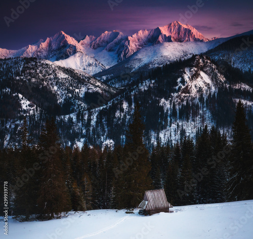 Winter in Tatra Mountains in Poland Zakopane 