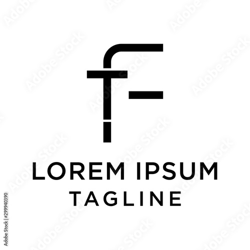 initial letter logo FT, TF logo template  © Ina