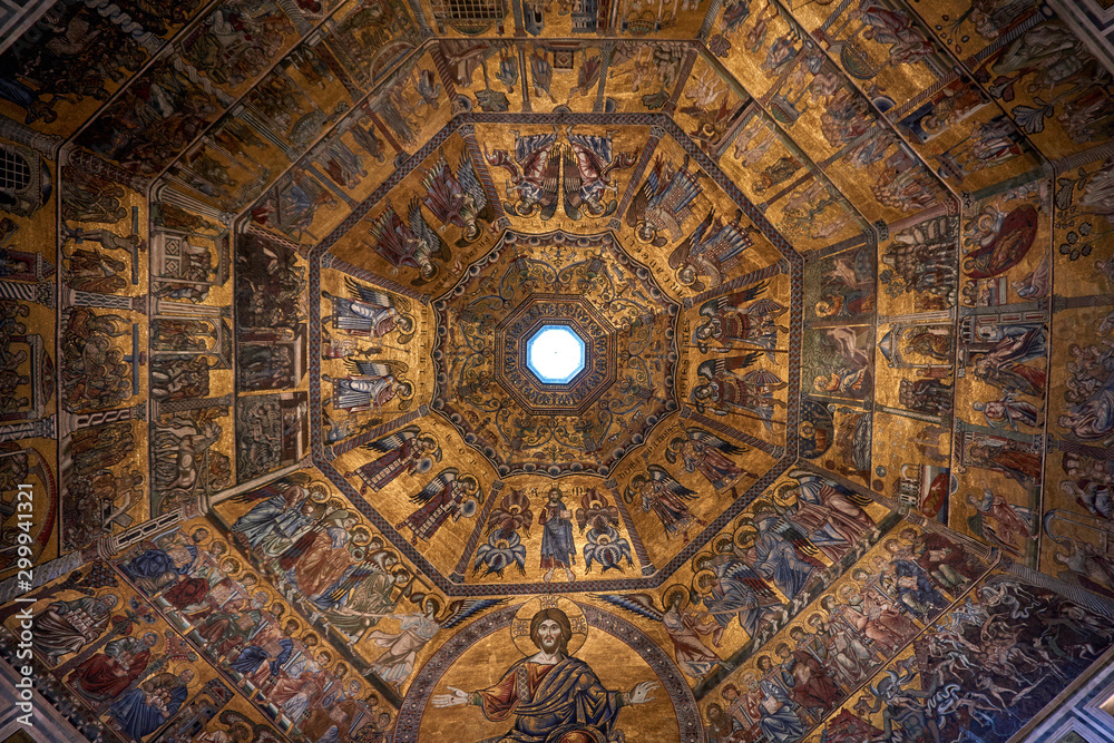 Ceiling of Baptistery of St. John Battistero di San Giovanni Florence Italy