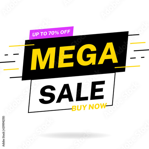 Sale banner vector design. Big sale template special offer or limited time modern vector illustration