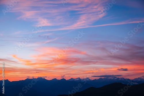 Scenic image of grand ridges at twilight. © Leonid Tit