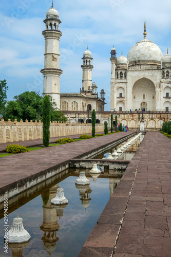 The Bibi Ka Maqbara at Aurangabad India. It was commissioned in 1660 by the Mughal emperor Aurangzeb in the memory of his first and chief wife Dilras Banu Begum. photo