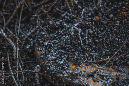 Bunch of Scrap Metal Shavings