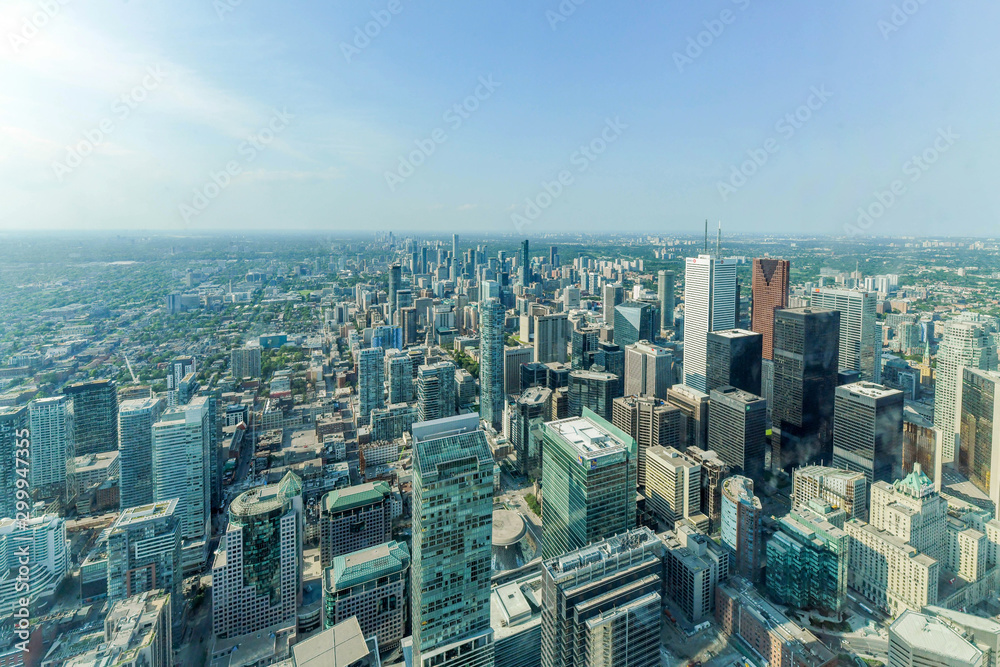 Obraz premium Aerial view of Toronto City Skyscrapers, Ontario, Canada