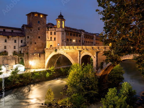 Tiber Island at dawn.Europe, Italy, Lazio Region, Province of Rome, Rome photo