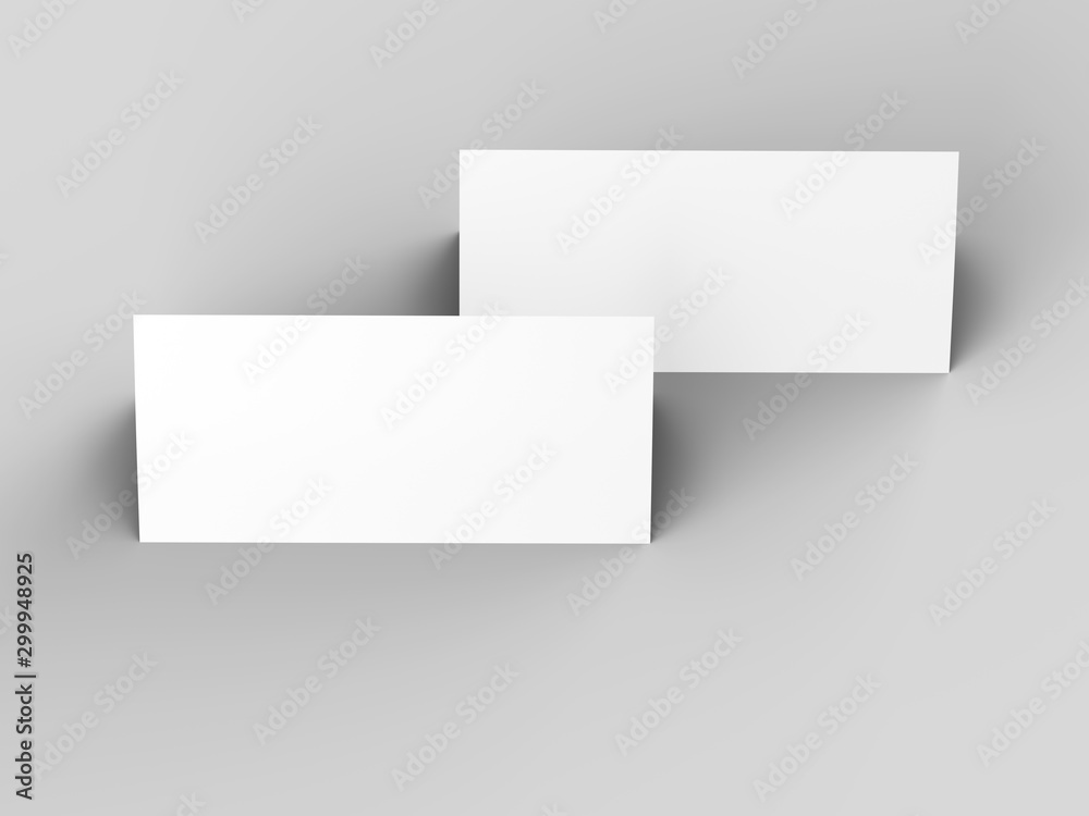 Leaflet folded to DL format - mock up - 3d illustartion Leaflet folded to DL format - mock up - 3d illustartion
