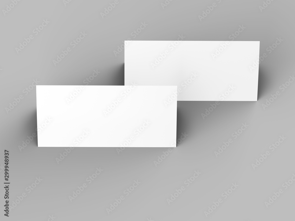 Leaflet folded to DL format - mock up - 3d illustartion Leaflet folded to DL format - mock up - 3d illustartion