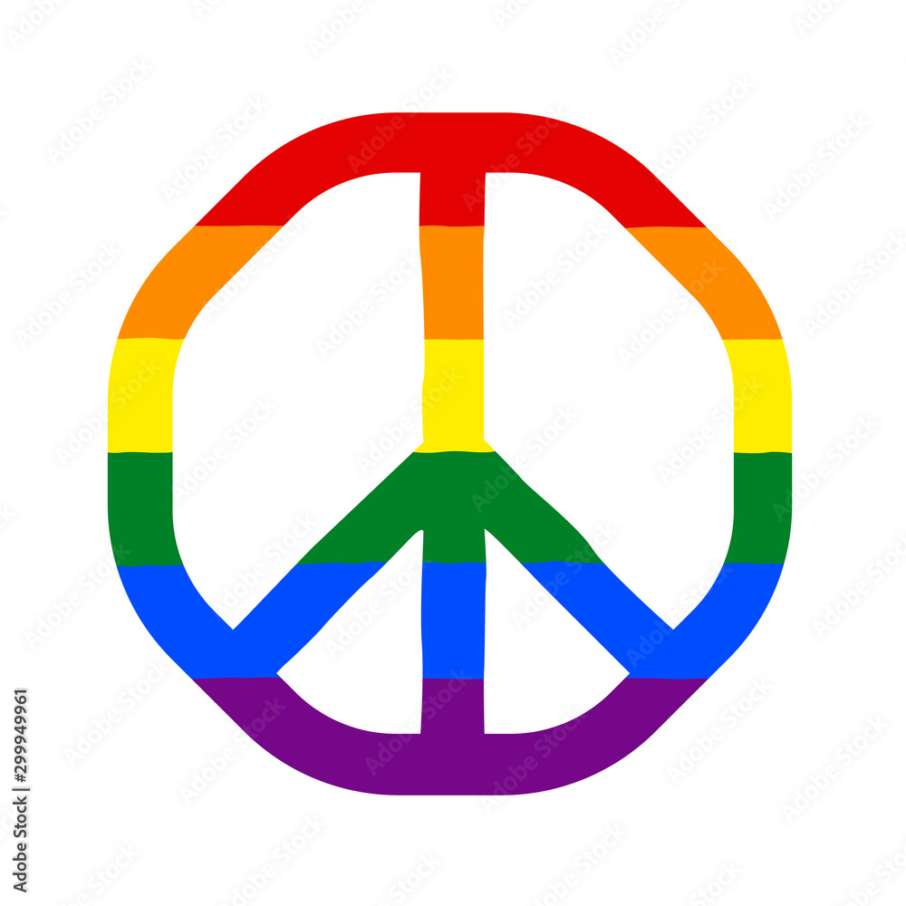 peace sign lgbt vector illustration isolated peace sign lgbt vector illustration isolated