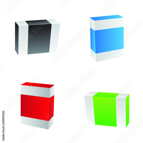 Illustration vector simple empty box cover design