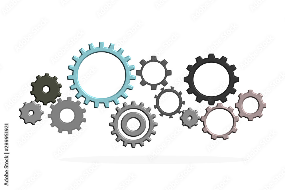 graphic design gear 3d isolate on background ,abstract technology background graphic design gear 3d isolate on background ,abstract technology background