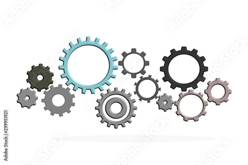 graphic design gear 3d isolate on background ,abstract technology background