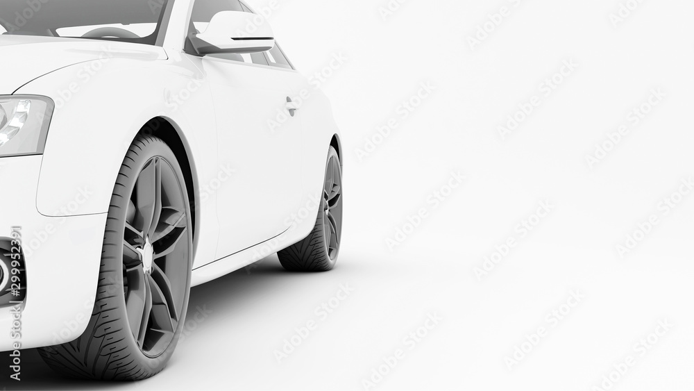 The car 3D sedan isolated is 3D rendering. Wheel close-up. The car 3D sedan isolated is 3D rendering. Wheel close-up.