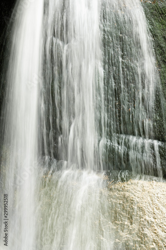 Potoka Falls in super green forest surroundings  Czech Republic