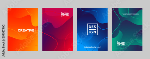 set of abstract background cover